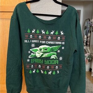 Vintage Fly Etsy Baby Yoda Christmas Sweatshirt – Small